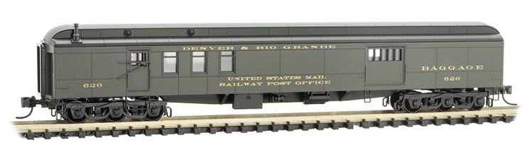Micro-Trains Line Co. N scale 70-foot heavyweight mail baggage car