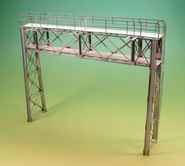 Showcase Miniatures HO scale steel frame signal bridge