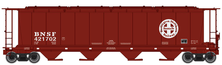 Wm. K. Walthers HO scale National Steel Car 4,550-cubic-foot-capacity four-bay cylindrical covered hopper