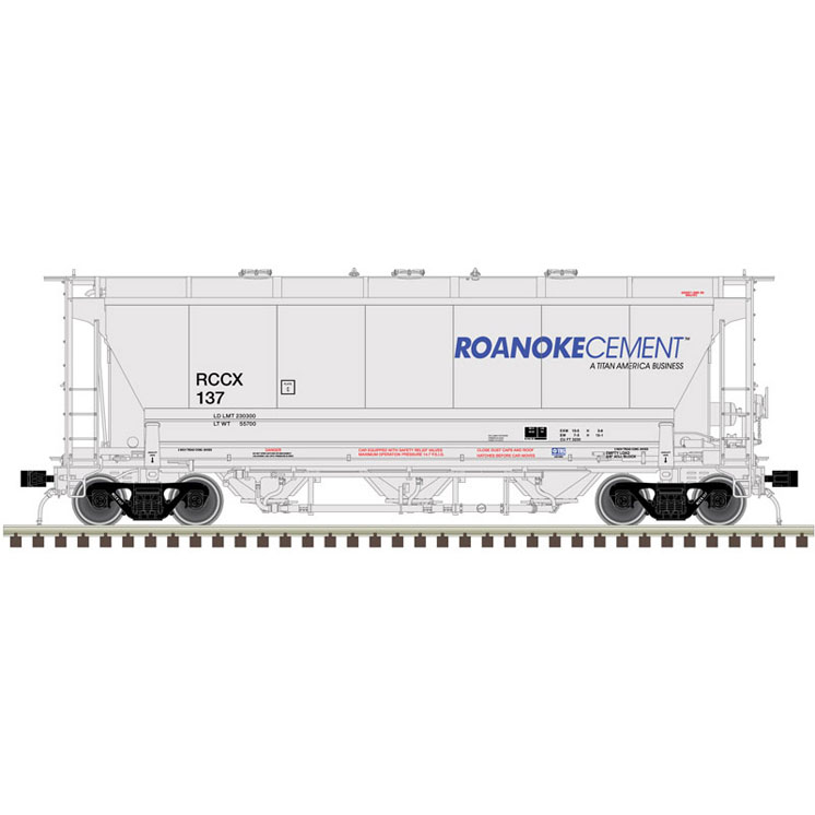 Atlas Model Railroad Co. HO scale Trinity 3,230-cubic-foot-capcity pressure differential covered hopper