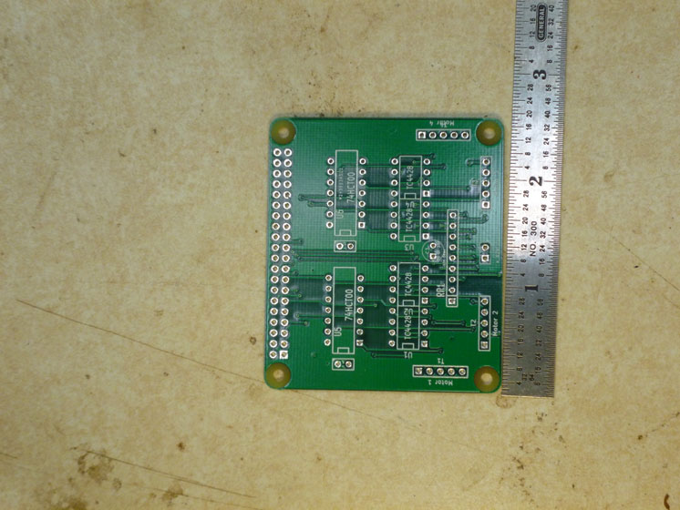 The Country Robot printed-circuit boards for Layout Command Control quad stall motor drivers