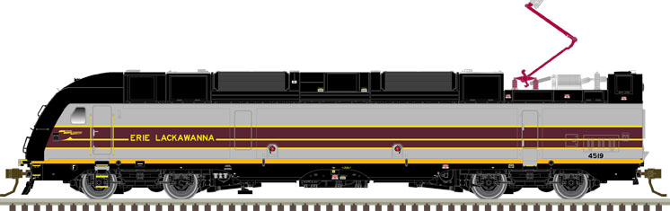 Atlas HO and N scale NJ Transit (Erie-Lackawanna heritage scheme) ALP-45DP locomotive