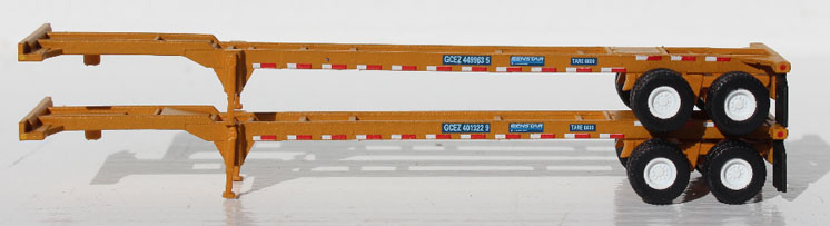 JacksonVille Terminal Co. N scale 40-foot intermodal container chassis