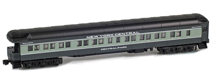 American Z Line Z scale New York Central heavyweight observation car and Railway Post Office