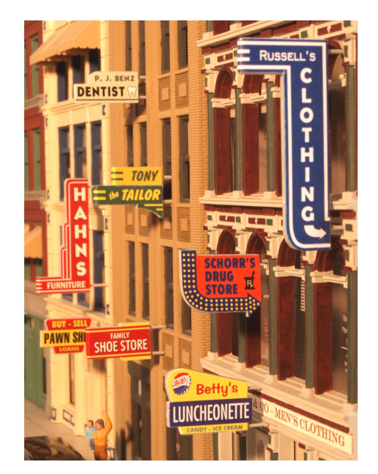 City Classics HO scale hanging storefront signs