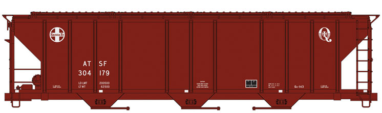 Wm. K. Walthers HO scale Pullman-Standard 4,427-cubic-foot-capacity three-bay covered hopper