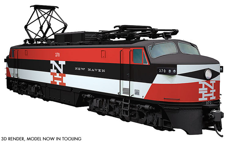 Rapido Trains HO scale New York, New Haven & Hartford EP5 “jet” electric locomotive