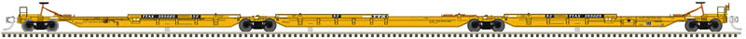 Atlas Model Railroad Co. N scale TTX 53-foot three- and five-unit articulated spine cars
