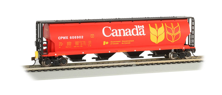 Bachmann Trains HO scale Canadian four-bay cylindrical covered hopper