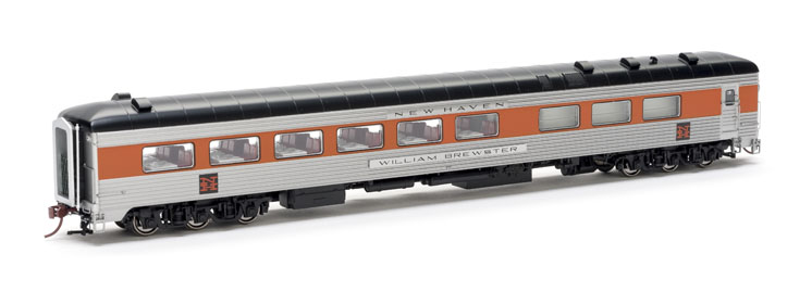 Rapido Trains HO scale New York, New Haven & Hartford stainless steel dining car