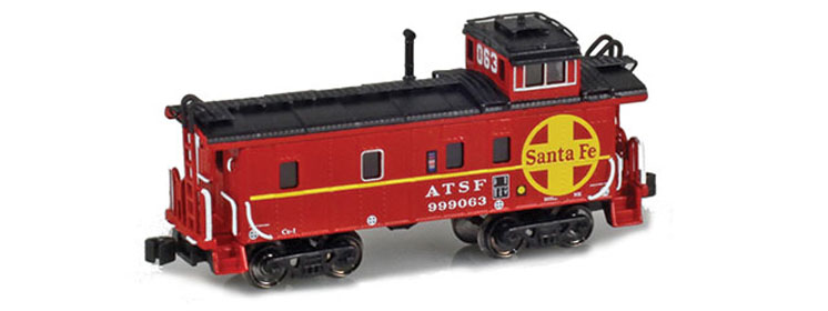 American Z Line Z scale Atchison, Topeka & Santa Fe class CE-1 offset-cupola caboose
