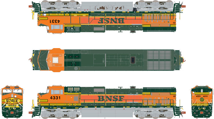 ScaleTrains.com HO scale General Electric C44-9W diesel locomotive