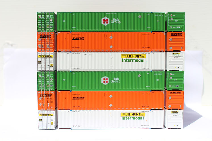 Jacksonville Terminal Co. N scale 53-foot high-cube intermodal container with 8-55-8 corrugated sides