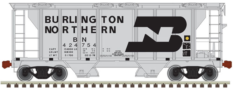 Atlas Model Railroad Co. HO scale Pullman-Standard PS-2 two-bay covered hopper