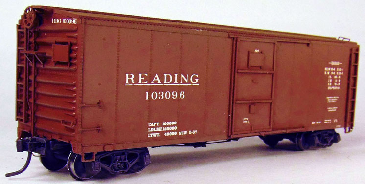 Funaro & Camerlengo HO scale Reading Co. class MXv steel boxcar