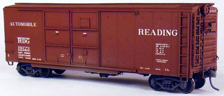 Funaro & Camerlengo HO scale Reading Co. class XAe steel automobile boxcar