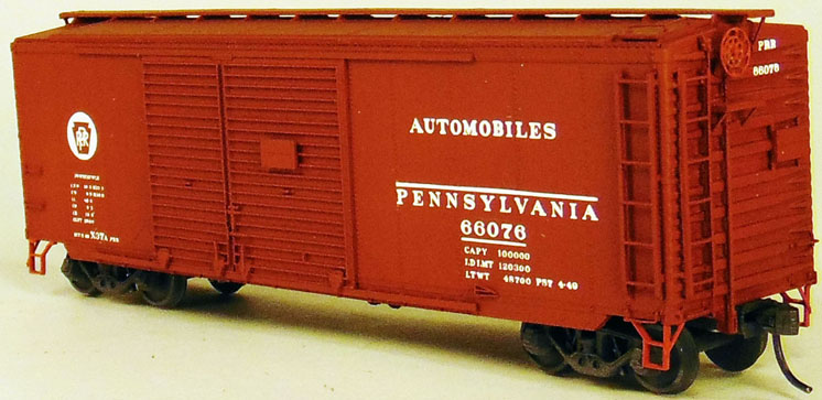 Funaro & Camerlengo HO scale Pennsylvania RR class X37a double door steel automobile boxcar