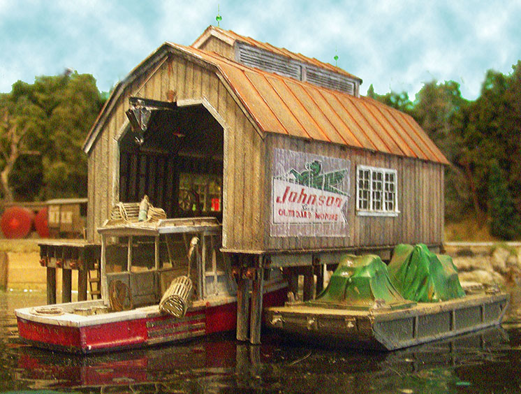 Bar Mills HO scale Boathouse at Cundy Harbor