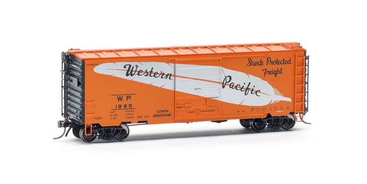 InterMountain Railway HO scale Western Pacific Pullman-Standard 40-foot PS-1 boxcar, produced exclusively for Railroad Innovations