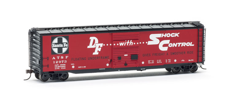 Atlas Model Railroad Co. HO scale Atchison, Topeka & Santa Fe class BX-76 50-foot boxcar, produced exclusively for Railroad Innovations