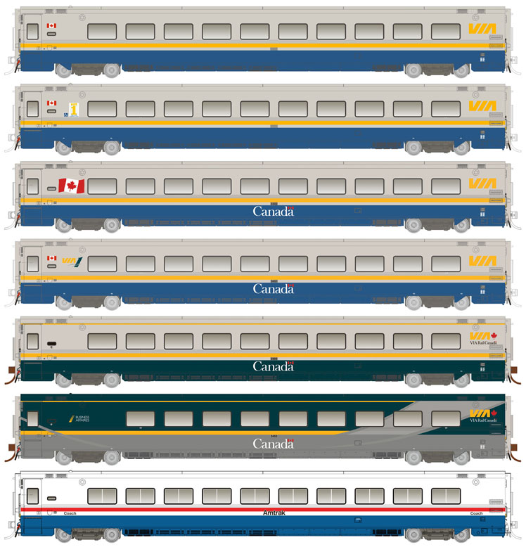 Rapido Trains N scale Bombardier LRC coaches