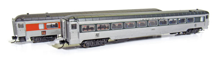 Rapido Trains N scale New York, New Haven & Hartford 8600-series stainless steel coach