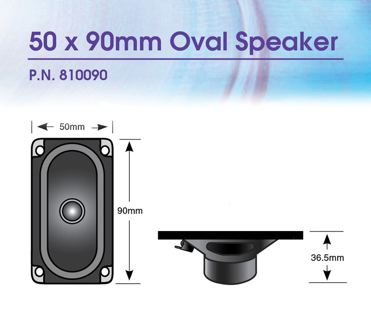 SoundTraxx 50 x 90mm oval speaker