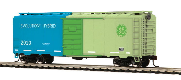 MTH General Electric Pullman-Standard 40-foot PS-1 boxcar, available exclusively from TrainWorld