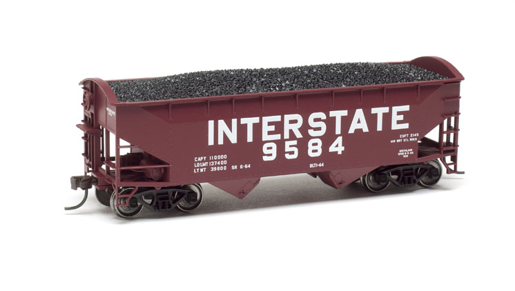 Atlas HO scale 50-ton offset-side two-bay hopper