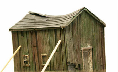 Model Tech Studios HO scale old shed. Also available in N O and S scales