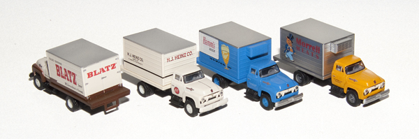 CMW Holdings Ltd./Classic Metal Works Ho scale 1954 Ford F-7100 delivery trucks
