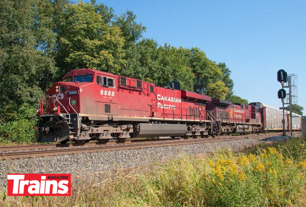 Canadian Pacific Evolution series ES44AC No. 8888 in Wisconsin.