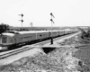 Streamlined passenger train between semaphore signals