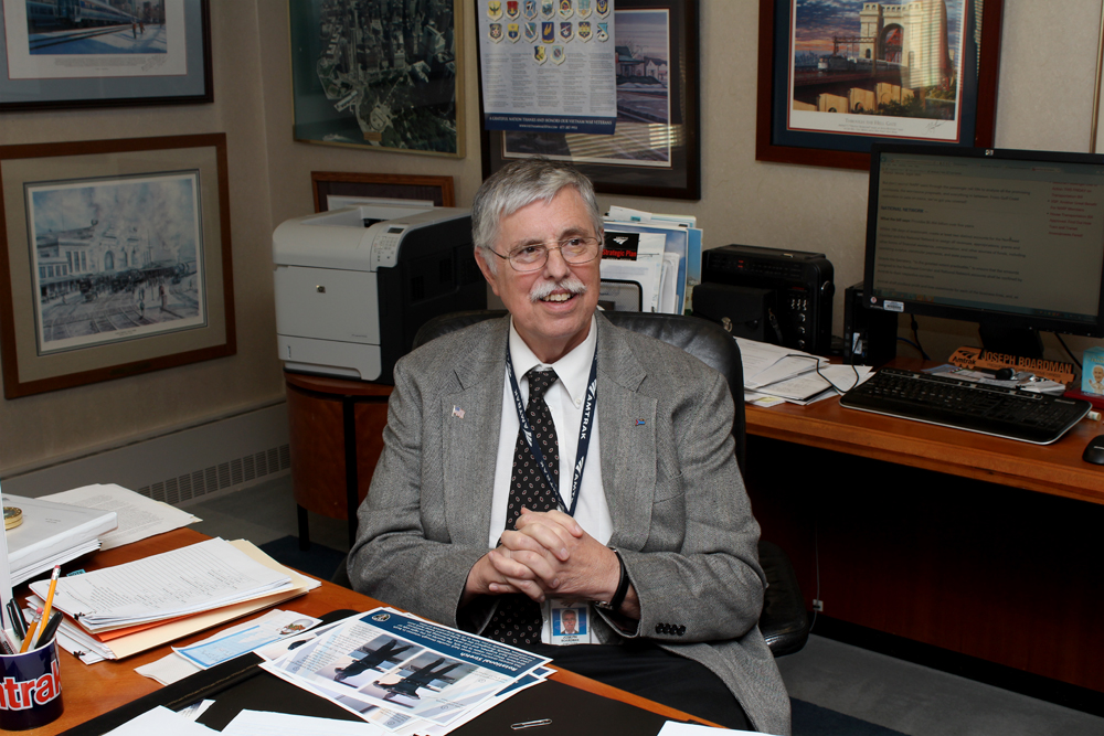 Joe Boardman at his desk at Amtrak in Washington