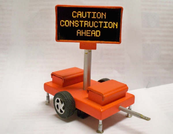Miniatronics Corp. HO scale mobile highway signs