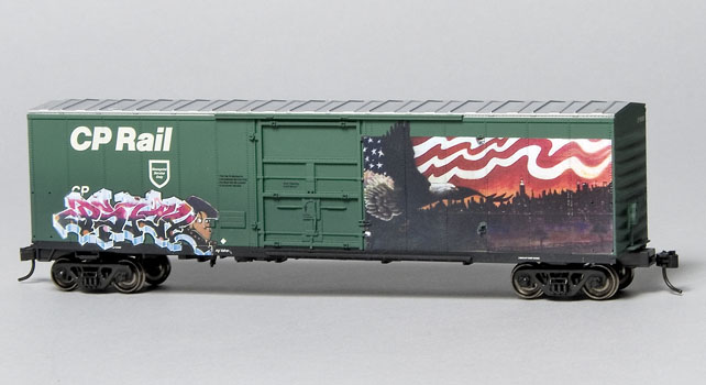50-foot newsprint boxcar