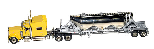 Peterbilt 379 tractor with Heil plated 1040 dry bulk trailer