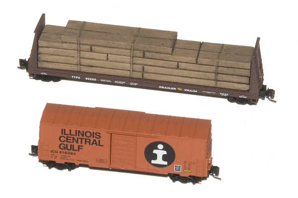 Assorted freight cars