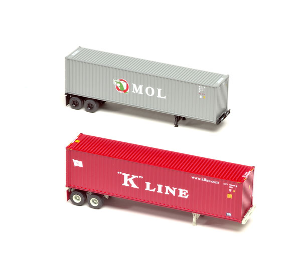 40-foot chassis with intermodal container