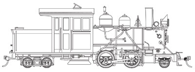 Baldwin 2-4-4T Forney steam locomotive