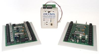 USB-2-Rails Digital Command Control (DCC) universal train controller and decoder tester