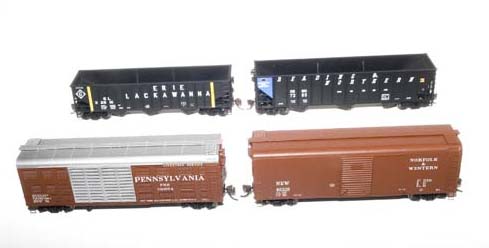 Assorted freight cars
