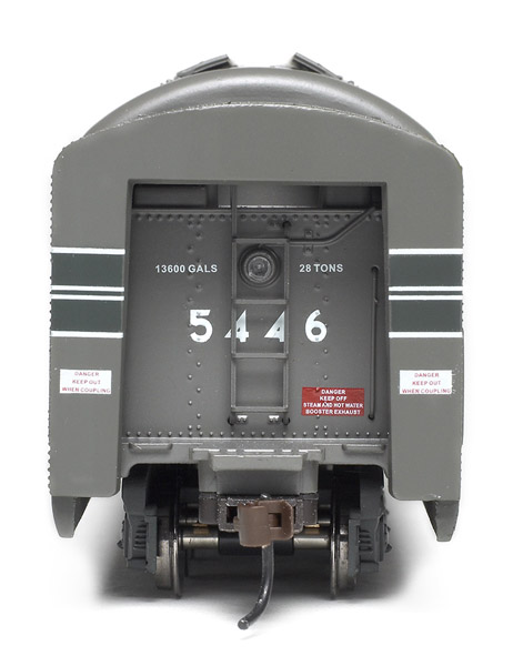 The tender's rear coupler must be installed by the modeler.