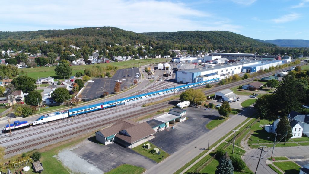 New Acela trainset prototype on display in Hornell, N.Y.