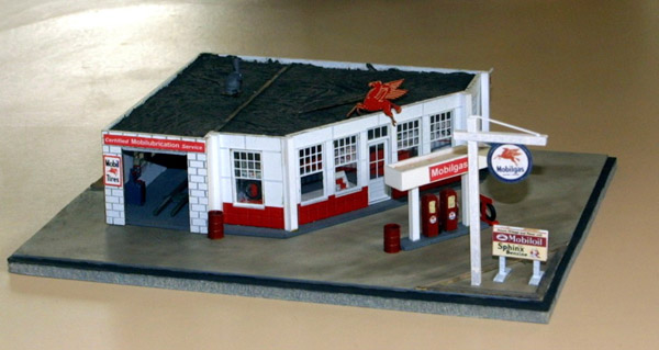Sidetrack Laser HO scale Bert's Red Horse gas station kit