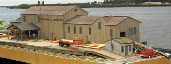Sidetrack Laser HO scale Thunder Bay Lumber Co. waterfront sawmill