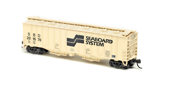 S&R Models N scale Seaboard System 50-foot Airslide covered hopper