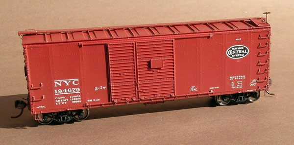 Sunshine Models HO scale New York Central extended-side door-and-a-half auto boxcar