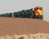 BNSF Railway intermodal train in California