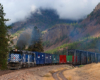 Montana Rail Link traveling through the mountains